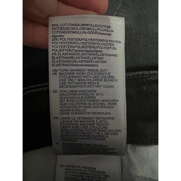 NYDJ Lift X Tuck Technology Distressed Alina Straight Leg Denim Jeans Black 2 - Picture 8 of 9